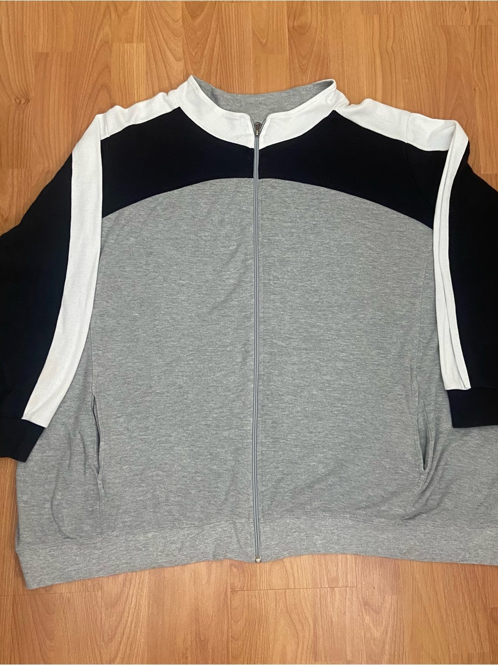 Woman Within Colorblock Zip Up Sweatshirt Jacket Women’s 4X